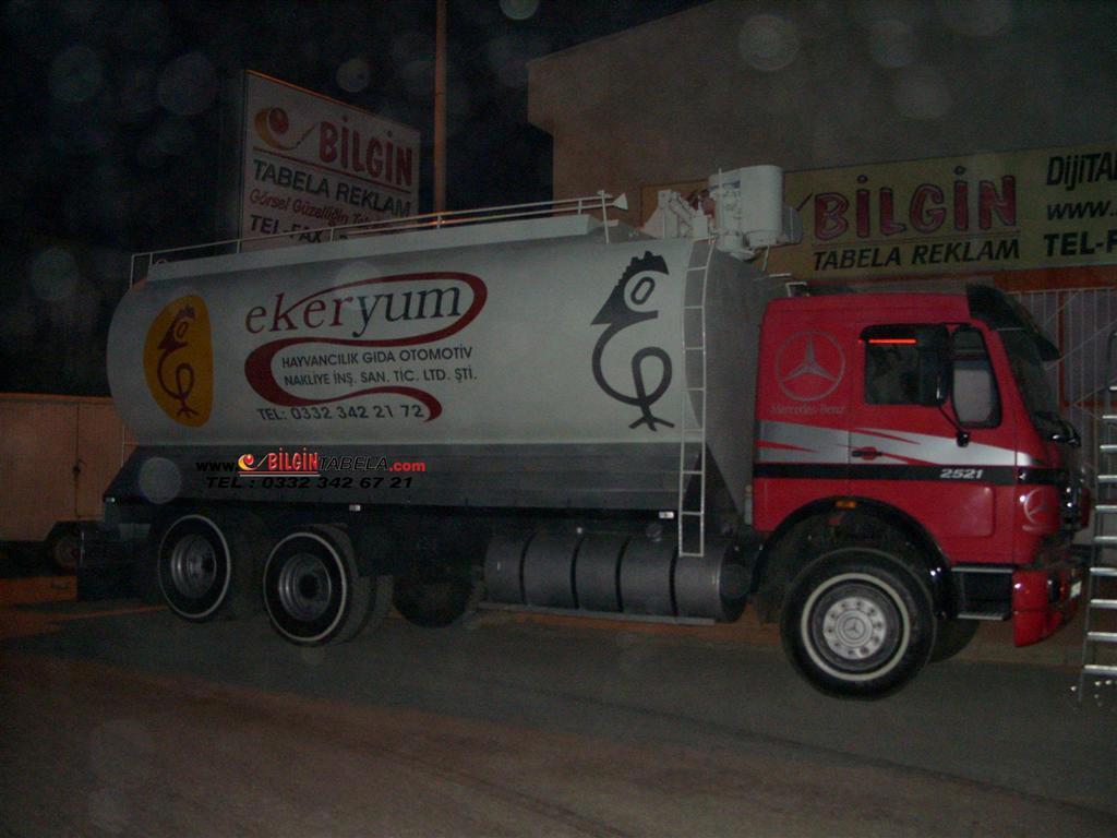 Ekeryum kamyon tankeri reklam kaplama
